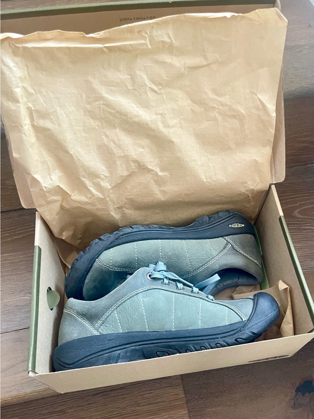 Keen Presidio Trooper Women’s Gray Blue Athletic Lace-Up Sneakers in Box Size 8